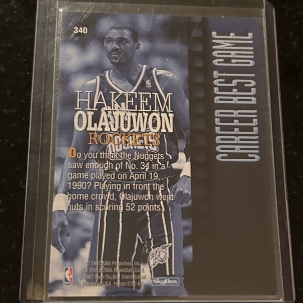 Hakeem Olajuwon NBA Basketball Trading Cards (5) - Picture 11 of 11